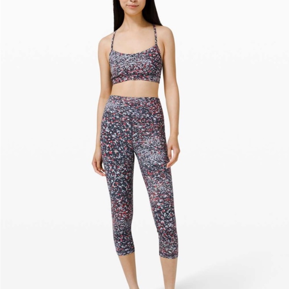 Lululemon Align Crop 21 Water Blossom Multi Sz 4